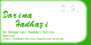dorina hadhazi business card
